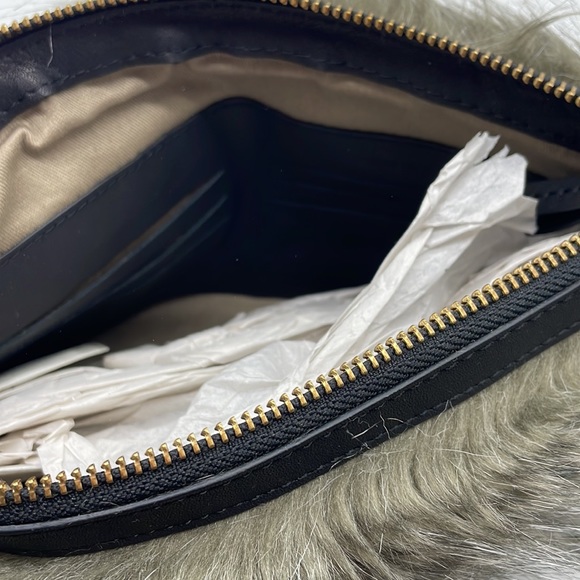 Ann Taylor Grey Fur Clutch NWT - Picture 5 of 10